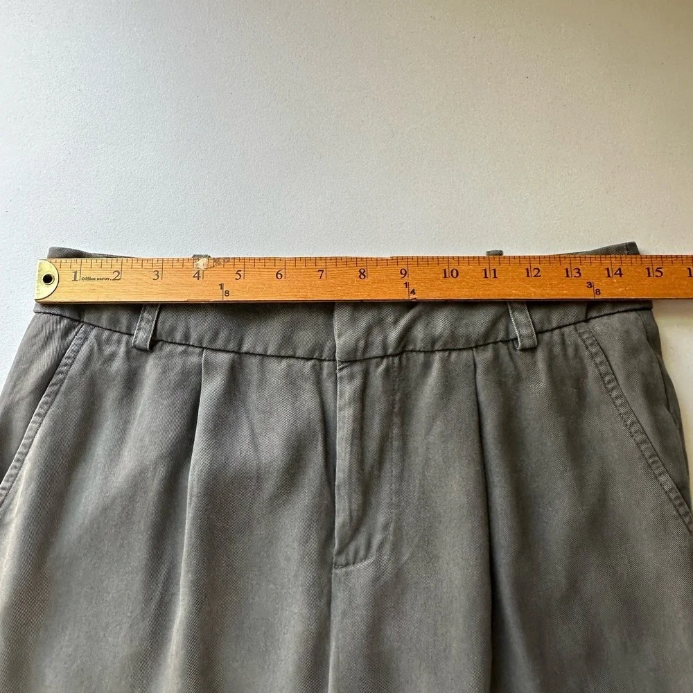 Free People Pants Womens 0 Gray Jogger Cropped Trouser Pleated Front Pockets